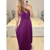 Šaty dlouhé elegantní skládané na ramínka dámské (S/M ONE SIZE) ITALSKÁ MÓDA IMPMD233570a/DR (Velikost S/M/L, Barva béžová)