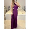 Šaty dlouhé elegantní skládané na ramínka dámské (S/M ONE SIZE) ITALSKÁ MÓDA IMPMD233570a/DR (Velikost S/M/L, Barva béžová)