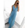 Šaty dlouhé elegantní skládané na ramínka dámské (S/M ONE SIZE) ITALSKÁ MÓDA IMPMD233570a/DR (Velikost S/M/L, Barva béžová)