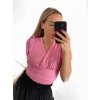 Body elegantní krátký rukáv dámské (S/M ONE SIZE) ITALSKÁ MÓDA IMWY23092/DU (Velikost S/M/L, Barva béžová)