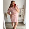 Šaty s kabelkou 3/4 dlouhý rukáv dámské (2XL/3XL ONE SIZE) ITALSKá MóDA IM423018/DU