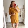 Šaty s kabelkou 3/4 dlouhý rukáv dámské (2XL/3XL ONE SIZE) ITALSKá MóDA IM423018/DU