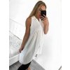 Šaty letní košilové bez rukávu dámské (S/M ONE SIZE) ITALSKÁ MÓDA IMWB23299/DR (Velikost S/M/L, Barva béžová)