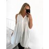 Šaty letní košilové bez rukávu dámské (S/M ONE SIZE) ITALSKÁ MÓDA IMWB23299/DR (Velikost S/M/L, Barva béžová)