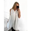 Šaty letní košilové bez rukávu dámské (S/M ONE SIZE) ITALSKÁ MÓDA IMWB23299/DR (Velikost S/M/L, Barva béžová)