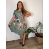 Šaty letní volnočasové krátký rukáv dámské (L/XL/XXL ONE SIZE) ITALSKÁ MÓDA IM422384/DU (Velikost L/XL/2XL, Barva bílá)