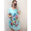 Šaty letní volnočasové krátký rukáv dámské (L/XL/XXL ONE SIZE) ITALSKÁ MÓDA IM422384/DU (Velikost L/XL/2XL, Barva bílá)