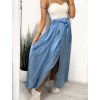 Sukně letní dlouhá saténová dámská (S/M ONE SIZE) ITALSKÁ MÓDA IMM23MS63065/DUR (Velikost S/M/L, Barva Černá)