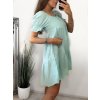 Šaty letní se žabičkováním carmen krátký rukáv dámské (S/M ONE SIZE) ITALSKÁ MÓDA IMC23253/DU (Velikost S/M/L, Barva bílá)