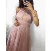 Šaty společenské tylové krátké bez rukávu dámské (S/M ONE SIZE) ITALSKÁ MÓDA IMM239097/DU (Velikost S/M/L, Barva bílá)