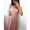 Šaty společenské tylové krátké bez rukávu dámské (S/M ONE SIZE) ITALSKÁ MÓDA IMM239097/DU (Velikost S/M/L, Barva bílá)