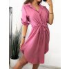 Šaty košilové 3/4 krátký rukáv dámské (S/M/L/XL ONE SIZE) ITALSKÁ MÓDA IMC23025/DU