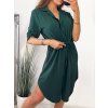 Šaty košilové 3/4 krátký rukáv dámské (S/M/L/XL ONE SIZE) ITALSKÁ MÓDA IMC23025/DU