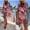 Šaty letní dlouhé šifonové na ramínkách dámské (S/M ONE SIZE) ITALSKÁ MÓDA IMWG222234/DU (Velikost S/M/L, Barva bílá)