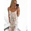 Šaty letní dlouhé šifonové na ramínkách dámské (S/M ONE SIZE) ITALSKÁ MÓDA IMWG222234/DU (Velikost S/M/L, Barva bílá)
