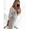 Župan přehoz letní přes plavky dlouhý rukáv dámský (S/M ONE SIZE) ITALSKá MóDA IMM23M12696/DU (Velikost S/M/L, Barva bílá)