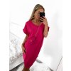 Šaty s kabelkou krátký rukáv dámské nadrozměr (2XL/3XL ONE SIZE) ITALSKá MóDA IM423064/DU (Velikost 2LX/3XL, Barva Černá)