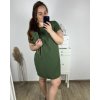 Šaty s kabelkou krátký rukáv dámské nadrozměr (2XL/3XL ONE SIZE) ITALSKá MóDA IM423064/DU (Velikost 2LX/3XL, Barva Černá)