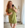 Šaty s kabelkou krátký rukáv dámské nadrozměr (2XL/3XL ONE SIZE) ITALSKá MóDA IM423064/DU (Velikost 2LX/3XL, Barva Černá)