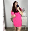 Šaty s kabelkou krátký rukáv dámské nadrozměr (2XL/3XL ONE SIZE) ITALSKá MóDA IM423064/DU
