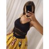 Top/tílko krajkové na ramínka dámské (S/M ONE SIZE) ITALSKÁ MÓDA IMPBB229678yx/DR (Velikost S/M/L, Barva béžová)