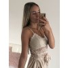 Top/tílko krajkové na ramínka dámské (S/M ONE SIZE) ITALSKÁ MÓDA IMPBB229678yx/DR (Velikost S/M/L, Barva béžová)