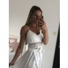 Top/tílko krajkové na ramínka dámské (S/M ONE SIZE) ITALSKÁ MÓDA IMPBB229678yx/DR (Velikost S/M/L, Barva béžová)