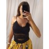 Top/tílko krajkové na ramínka dámské (S/M ONE SIZE) ITALSKÁ MÓDA IMPBB229678yx/DR (Velikost S/M/L, Barva béžová)