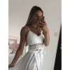 Top/tílko krajkové na ramínka dámské (S/M ONE SIZE) ITALSKÁ MÓDA IMPBB229678yx/DR (Velikost S/M/L, Barva béžová)
