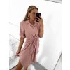 Šaty košilové dlouhý rukáv dámské (S/M/L/XL ONE SIZE) ITALSKÁ MÓDA IMC22LENA/DR (Velikost S/M/L, Barva Černá)