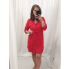 Šaty košilové dlouhý rukáv dámské (S/M/L/XL ONE SIZE) ITALSKÁ MÓDA IMC22LENA/DR (Velikost S/M/L, Barva Černá)