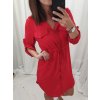 Šaty košilové dlouhý rukáv dámské (S/M/L/XL ONE SIZE) ITALSKÁ MÓDA IMC22LENA/DR (Velikost S/M/L, Barva Černá)