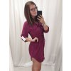 Šaty košilové dlouhý rukáv dámské (S/M/L/XL ONE SIZE) ITALSKÁ MÓDA IMC22LENA/DR (Velikost S/M/L, Barva Černá)