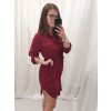 Šaty košilové dlouhý rukáv dámské (S/M/L/XL ONE SIZE) ITALSKÁ MÓDA IMC22LENA/DR (Velikost S/M/L, Barva Černá)
