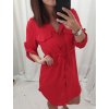Šaty košilové dlouhý rukáv dámské (S/M/L/XL ONE SIZE) ITALSKÁ MÓDA IMC22LENA/DR (Velikost S/M/L, Barva Černá)