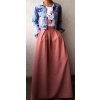 Sukně maxi dlouhá v pase na žabičkování dámská MAXIMA (S/M/L ONE SIZE) ITALSKÁ MÓDA IMM22MAXIMA/DR (Velikost M/L, Barva Černá)