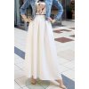 Sukně maxi dlouhá v pase na žabičkování dámská MAXIMA (S/M/L ONE SIZE) ITALSKÁ MÓDA IMM22MAXIMA/DR (Velikost M/L, Barva Černá)
