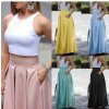 Sukně maxi dlouhá v pase na žabičkování dámská MAXIMA (S/M/L ONE SIZE) ITALSKÁ MÓDA IMM22MAXIMA/DR (Velikost M/L, Barva Černá)