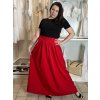 Sukně maxi dlouhá v pase na žabičkování dámská MAXIMA (S/M/L ONE SIZE) ITALSKÁ MÓDA IMM22MAXIMA/DR (Velikost M/L, Barva Černá)