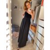 Sukně maxi dlouhá v pase na žabičkování dámská MAXIMA (S/M/L ONE SIZE) ITALSKÁ MÓDA IMM22MAXIMA/DR (Velikost M/L, Barva Černá)