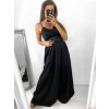 Sukně maxi dlouhá v pase na žabičkování dámská MAXIMA (S/M/L ONE SIZE) ITALSKÁ MÓDA IMM22MAXIMA/DR (Velikost M/L, Barva Černá)