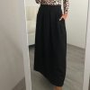 Sukně maxi dlouhá v pase na žabičkování dámská MAXIMA (S/M/L ONE SIZE) ITALSKÁ MÓDA IMM22MAXIMA/DR (Velikost M/L, Barva Černá)