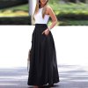 Sukně maxi dlouhá v pase na žabičkování dámská MAXIMA (S/M/L ONE SIZE) ITALSKÁ MÓDA IMM22MAXIMA/DR (Velikost M/L, Barva Černá)