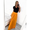 Sukně maxi dlouhá v pase na žabičkování dámská MAXIMA (S/M/L ONE SIZE) ITALSKÁ MÓDA IMM22MAXIMA/DR (Velikost M/L, Barva Černá)