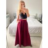 Sukně maxi dlouhá v pase na žabičkování dámská MAXIMA (S/M/L ONE SIZE) ITALSKÁ MÓDA IMM22MAXIMA/DR (Velikost M/L, Barva Černá)