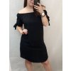 Šaty letní carmen krátký rukáv dámské (S/M/L/XL ONE SIZE) ITALSKÁ MÓDA IMC223320/DR (Velikost M/L, Barva Černá)