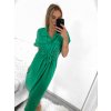 Šaty košilové krátký rukáv dámské (S/M/L ONE SIZE) ITALSKÁ MÓDA IMWB23295/DR (Velikost M/L, Barva béžová)