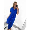 Šaty košilové krátký rukáv dámské (S/M/L ONE SIZE) ITALSKÁ MÓDA IMWB23295/DR (Velikost M/L, Barva béžová)