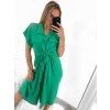 Šaty košilové krátký rukáv dámské (S/M/L ONE SIZE) ITALSKÁ MÓDA IMWB23295/DR (Velikost M/L, Barva béžová)
