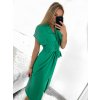Šaty košilové krátký rukáv dámské (S/M/L ONE SIZE) ITALSKÁ MÓDA IMWB23295/DR (Velikost M/L, Barva béžová)